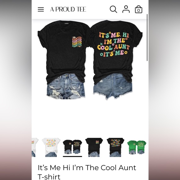 It’s Me Hi I’m the Cool Aunt T-Shirt - Picture 5 of 7